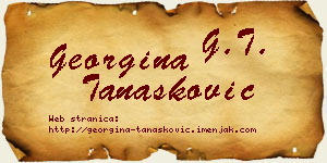 Georgina Tanasković vizit kartica